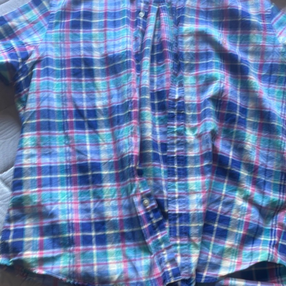 Ralph Lauren Multicolor Plaid Casual Button Down Shirt